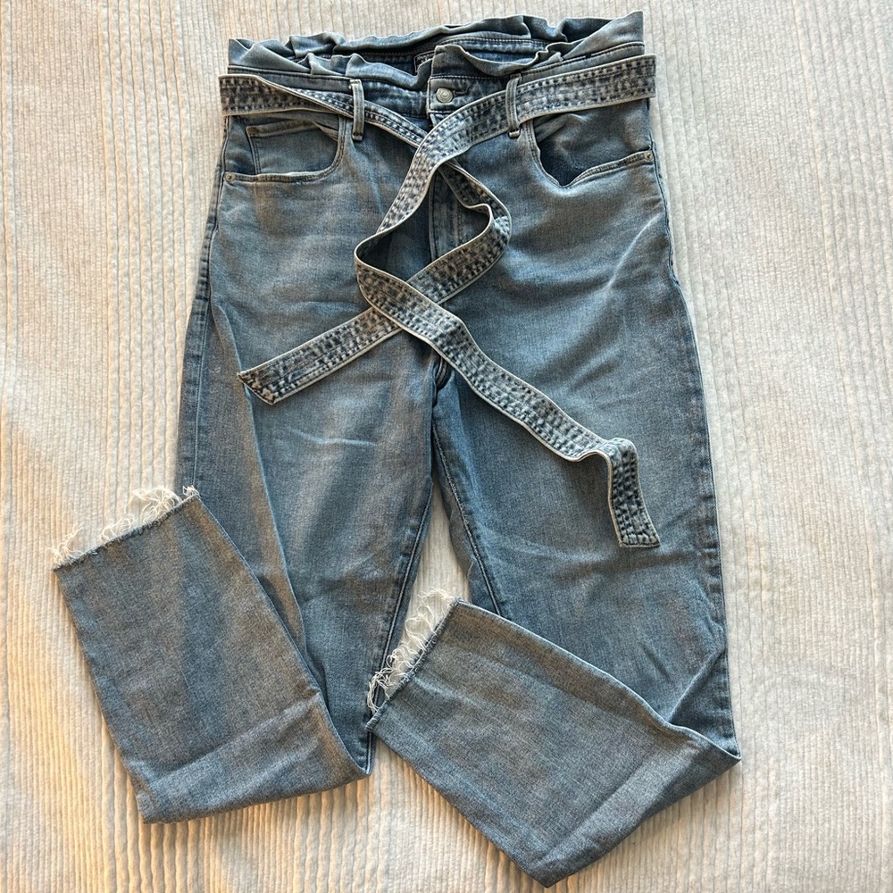 Abercrombie: Paperbag Style Straight Leg Jeans (Size 32 Long)